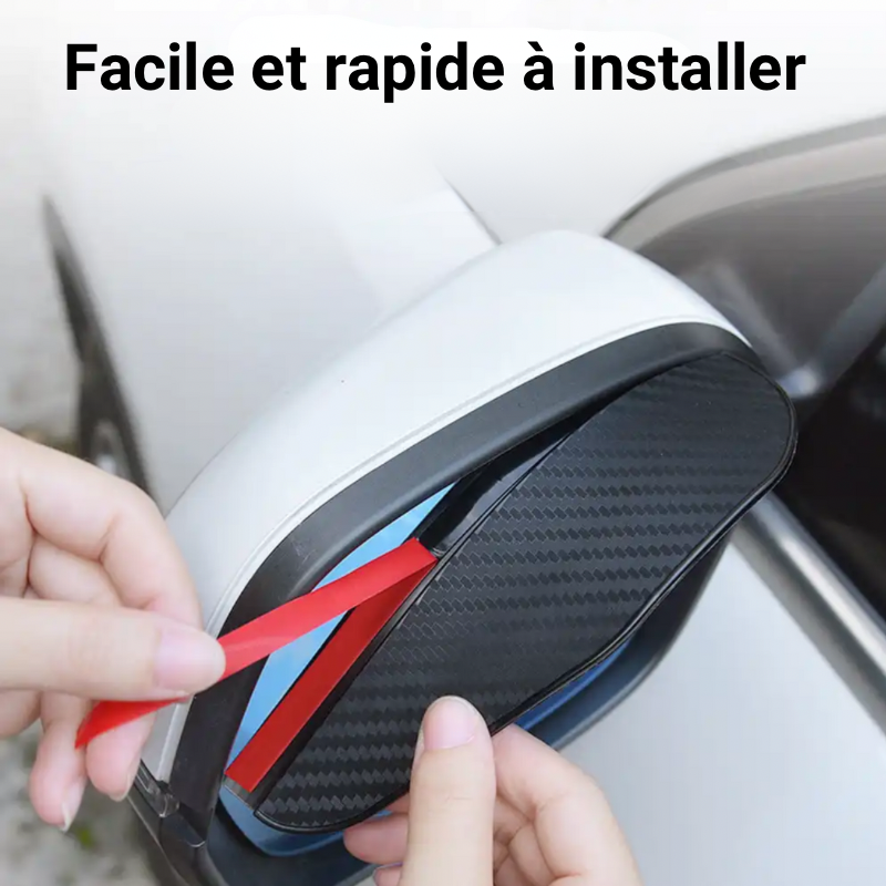 Dryyver MirrorShieldTM - Facile et rapide à installer pour une meilleure visibilité sous la pluie.