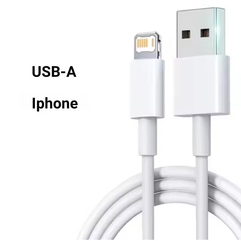 Câble USB-A vers Lightning pour iPhone, charge rapide 35W