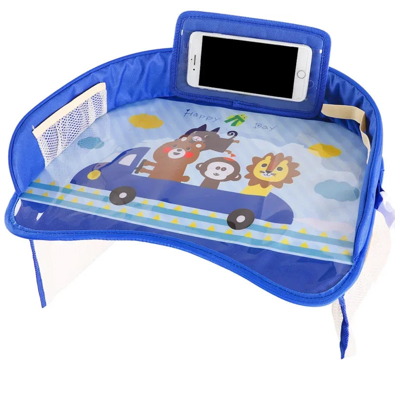 Dryyver KidsTable™ - Tablette de Voyage pour Enfants avec motif animaux en voiture parfaite pour divertir les enfants pendant les voyages.