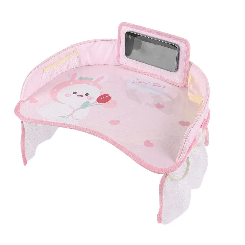 Dryyver KidsTable™ - Tablette de Voyage pour Enfants avec motif rose parfaite pour divertir les enfants pendant les voyages.