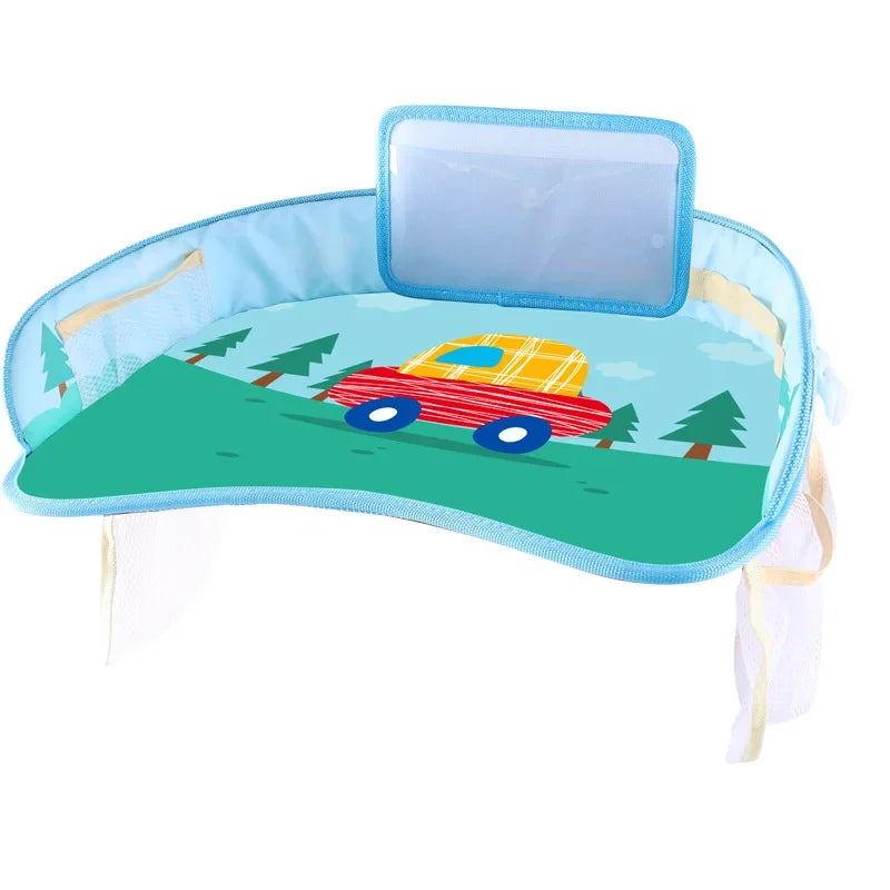 Dryyver KidsTable™ - Tablette de Voyage pour Enfants avec motif voiture parfaite pour divertir les enfants pendant les voyages.