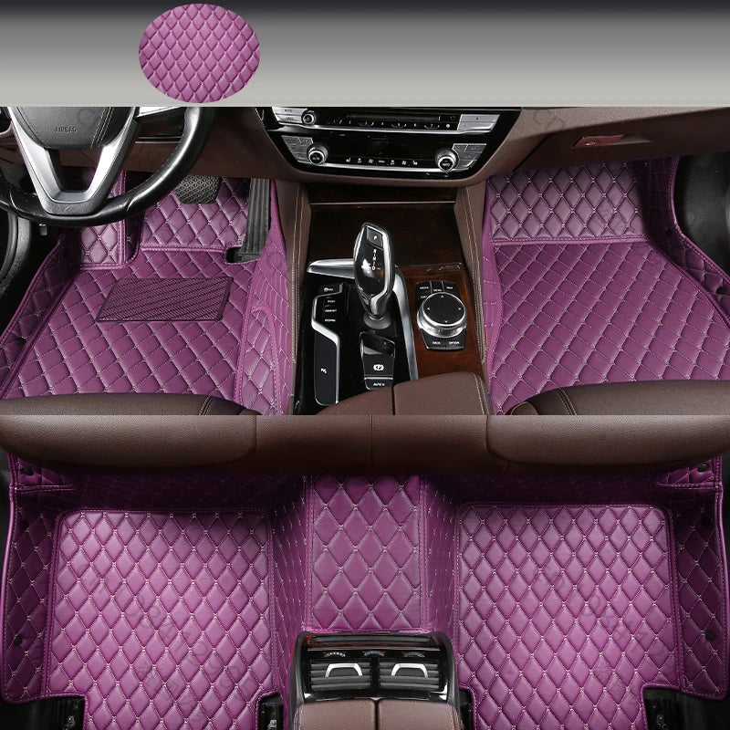 Tapis de sol intégral Dryyver PremiumFloor™ sur mesure - Couleur Violet Lavande, offrant une protection complète et facilitant le nettoyage du véhicule.