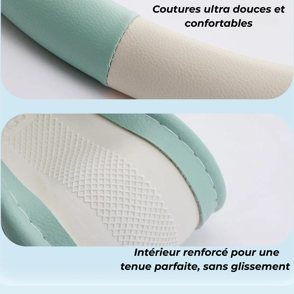 Zoom sur les coutures douces et l’intérieur antidérapant du couvre-volant Dryyver Pure – confort et tenue parfaite