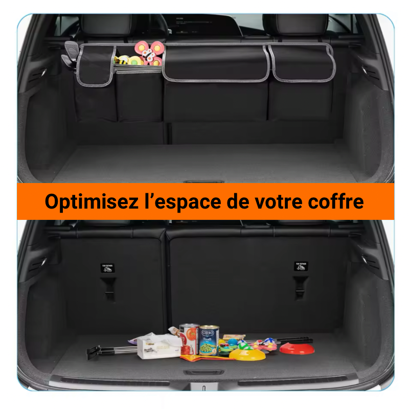 Optimisez l’espace de votre coffre avec le Dryyver TrunkTidy™, l’organisateur de coffre ultime.