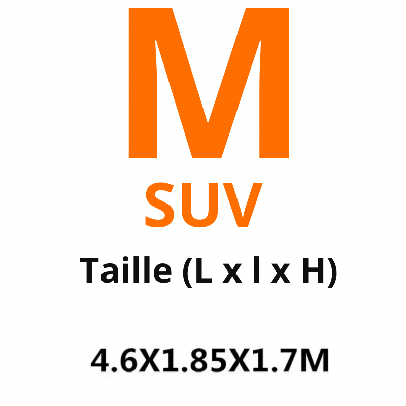 DryyverCover taille M SUV - Housse de voiture gris pour SUV 4,60 x 1,85 x 1,70 m