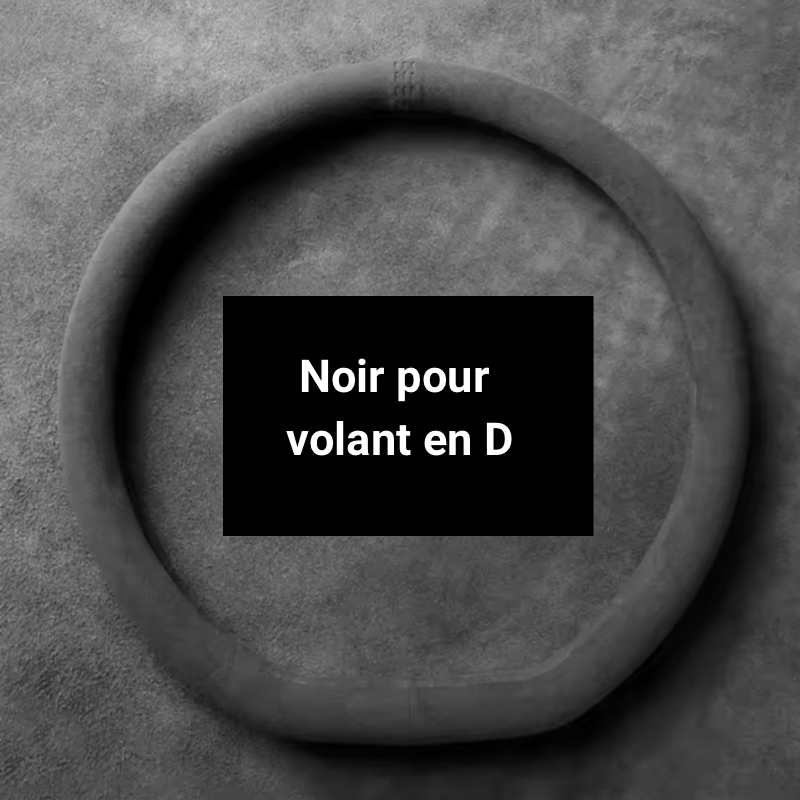 DryyverGrip™ RS - Couvre Volant en Daim SportLine Noir pour volant en D