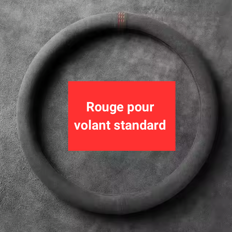 DryyverGrip™ RS - Couvre Volant en Daim SportLine Rouge pour volant standard