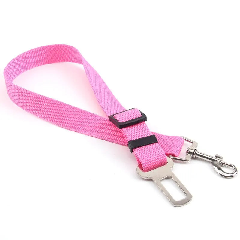Sangle de sécurité DryyverPetSafe pour chien et chat - Couleur rose avec attache ceinture en métal