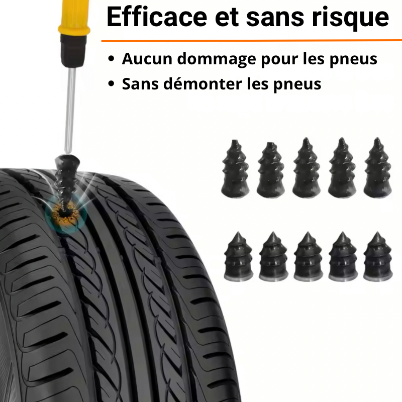 Gros plan de l’outil d’insertion du kit DryyverFix&Go™, utilisé pour réparer les crevaisons sur les pneus sans les endommager.