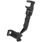 Support de telephone Dryyver MirrorClip noir, concu pour se fixer solidement au retroviseur interieur.