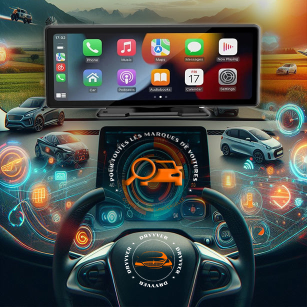 Dryyver Prime™ - Écran Voiture 10" CarPlay et Android Auto