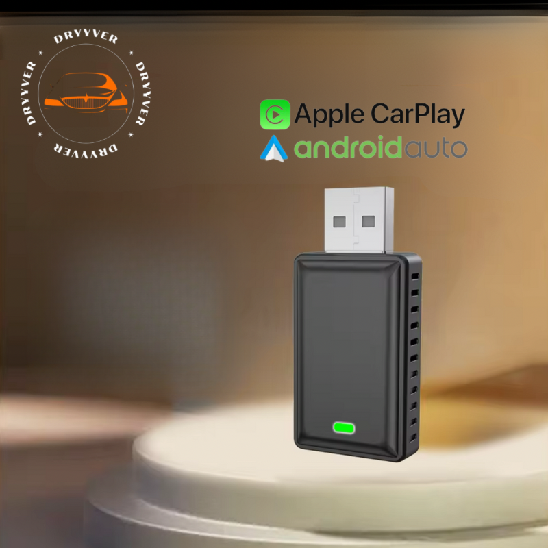 Adaptateur USB pour CarPlay et Android Auto sans fil - Connectez votre smartphone à votre voiture facilement sans câbles. Compatible avec iPhone et Android.