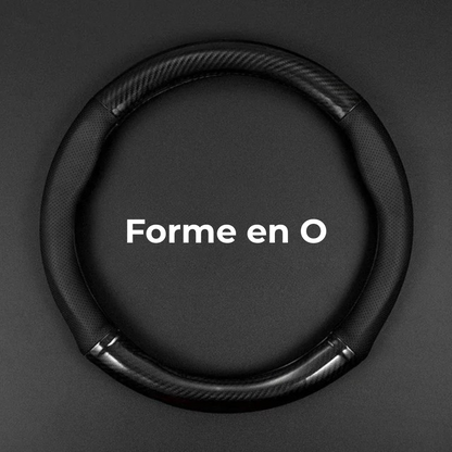Couvre-volant sport antidérapant en fibre de carbone - forme ronde classique
