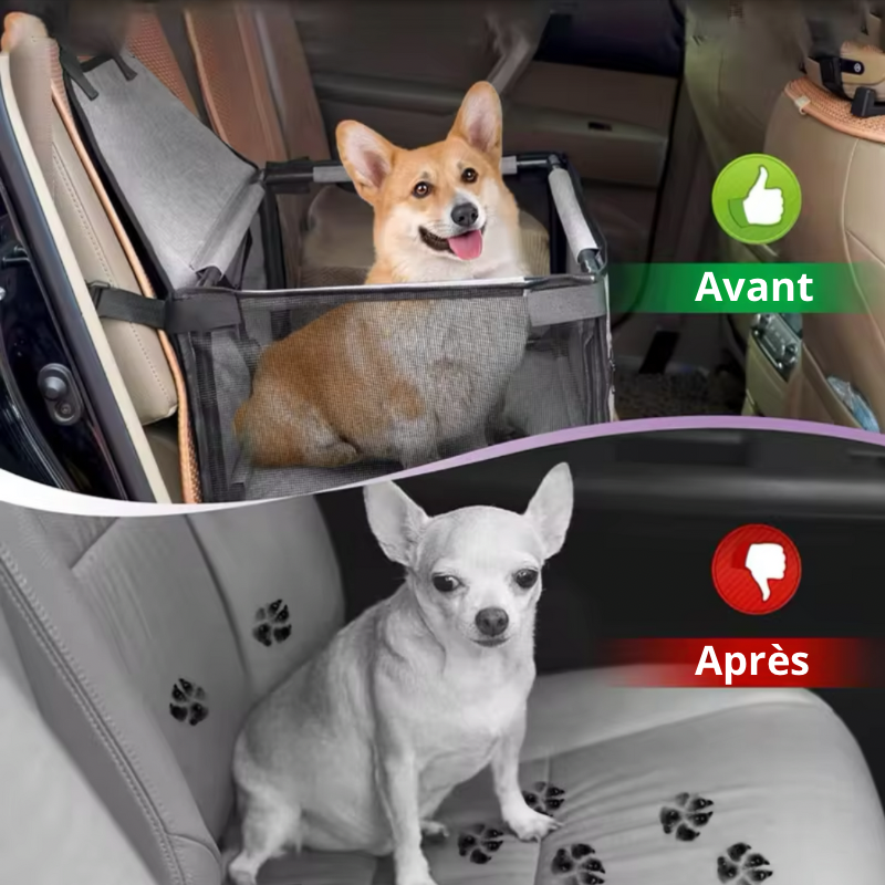 Dryyver PetTravel™ - Comparaison Avant et Après : Gardez vos Sièges Propre avec le Siège Auto pour Animaux