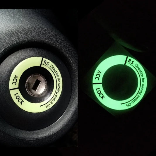 DryyverGlow™ Anneau lumineux vert pour contacteur de démarrage de voiture