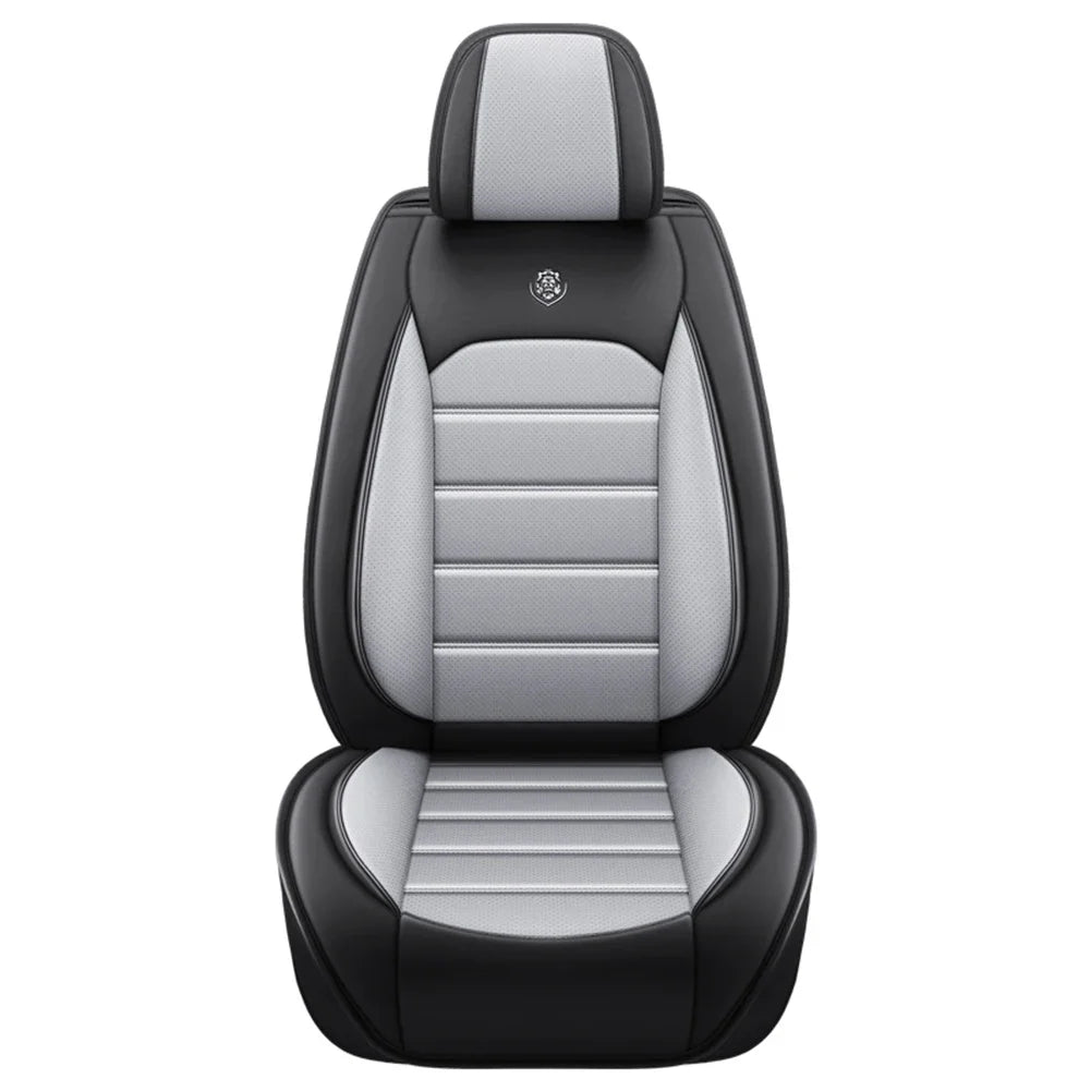 Housse de siège avant DryyverSeat™ pour voiture en couleur noir et gris, offrant confort et style au conducteur.