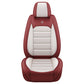 Housse de siège avant DryyverSeat™ pour voiture en couleur rouge et blanc, offrant confort et style au conducteur.