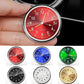 Variantes de couleurs de l’horloge à quartz pour voiture Dryyver DashClock™, incluant des options en rouge, bleu, vert, noir, blanc, et or, offrant une personnalisation complète pour tout type de véhicule.